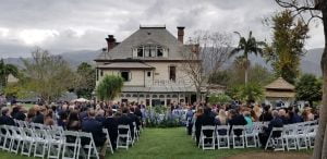 ryan jillian mansion newhall wedding manno ceremony arrived seated asked guests circle pre around had were they